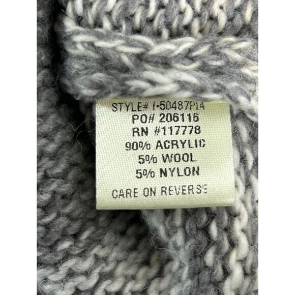 Lovestitch Jia Turtle Neck Hi-Low Sweater in Gray/Cream - Sz M - NWT - Picture 8 of 9